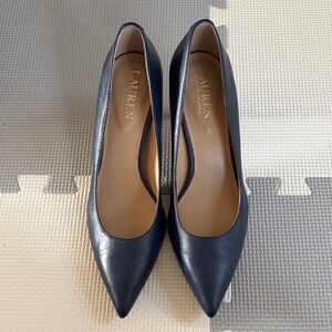 Lauren Ralph Lauren Dark Blue Leather Heels